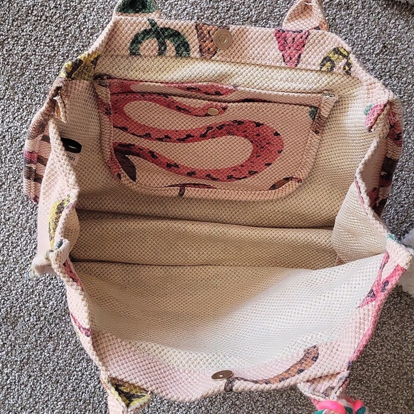 Vince Camuto Multicolor Snake Print Tote - Picture 5 of 6